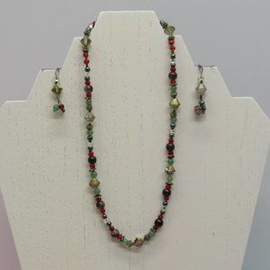 Vintage Necklace and Earring set 925 Clasp